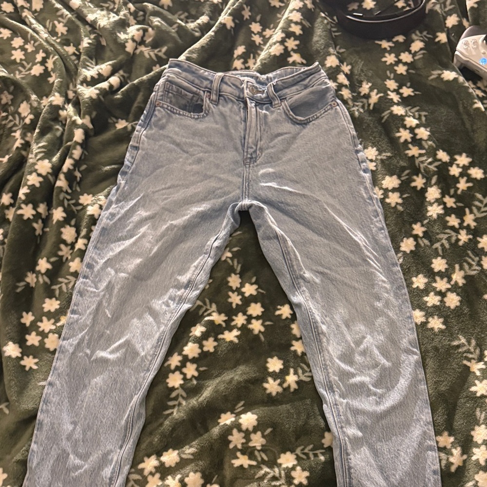 American Eagle Outfitters Light Blue Straight Leg Jeans